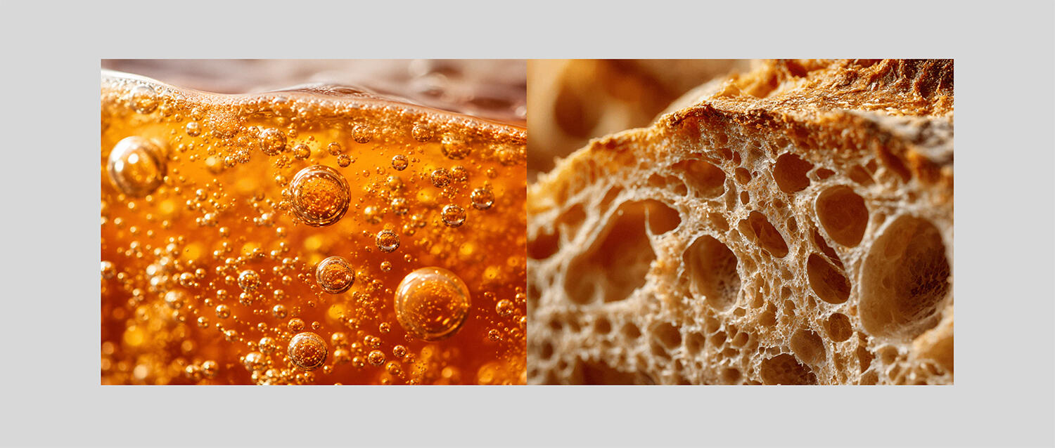 Visual inspiration: bubbles formed during fermentation.